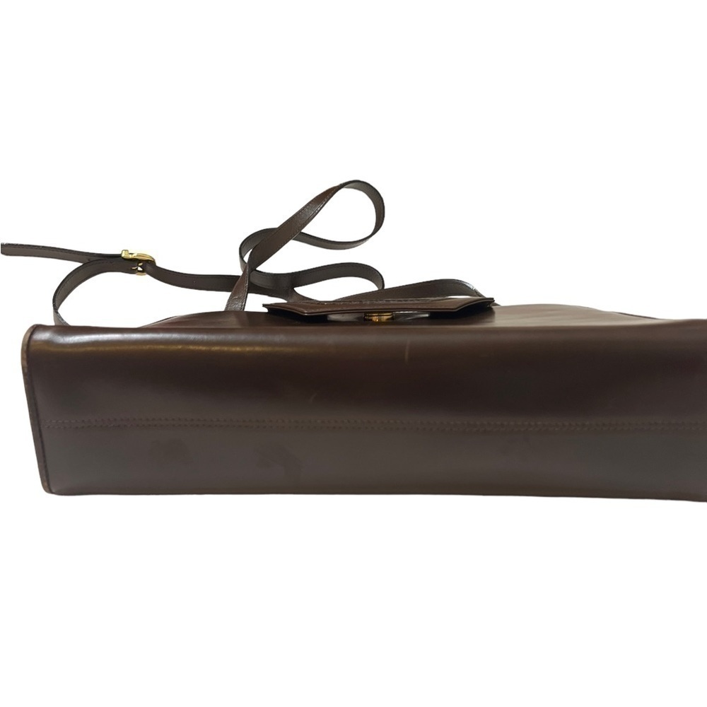 SALVATORE FERRAGAMO Vintage Brown Leather Shoulder Bag - Picture 4 of 14